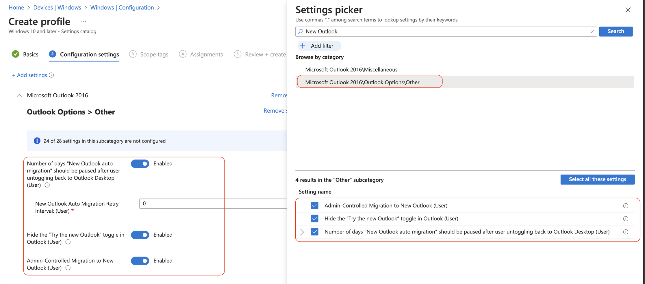 Hide Try the new Outlook” toggle in Outlook