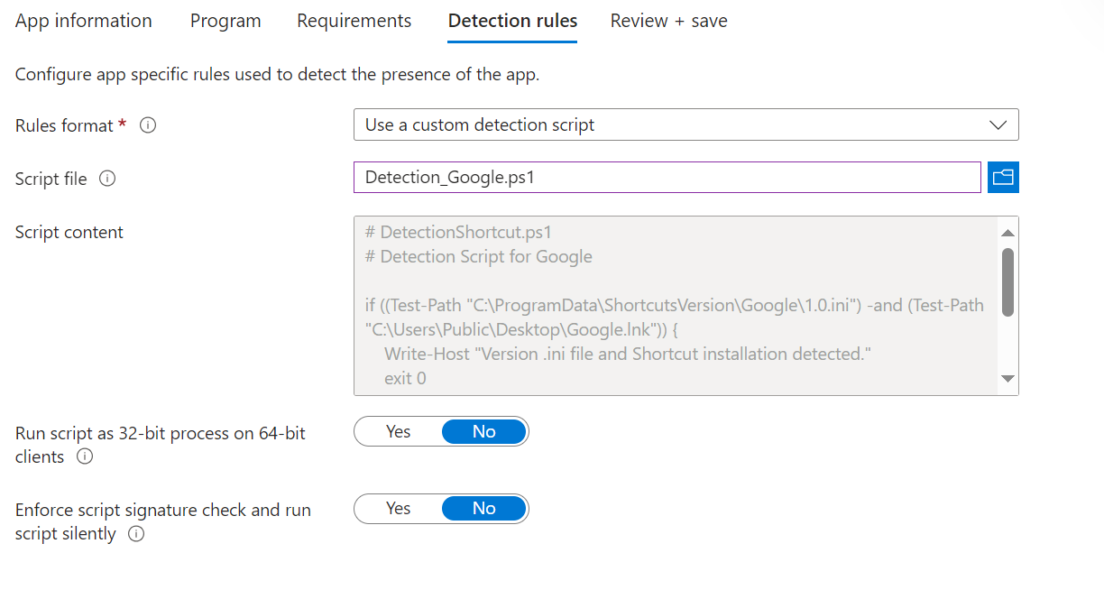 Desktop Shortcut Detection Script