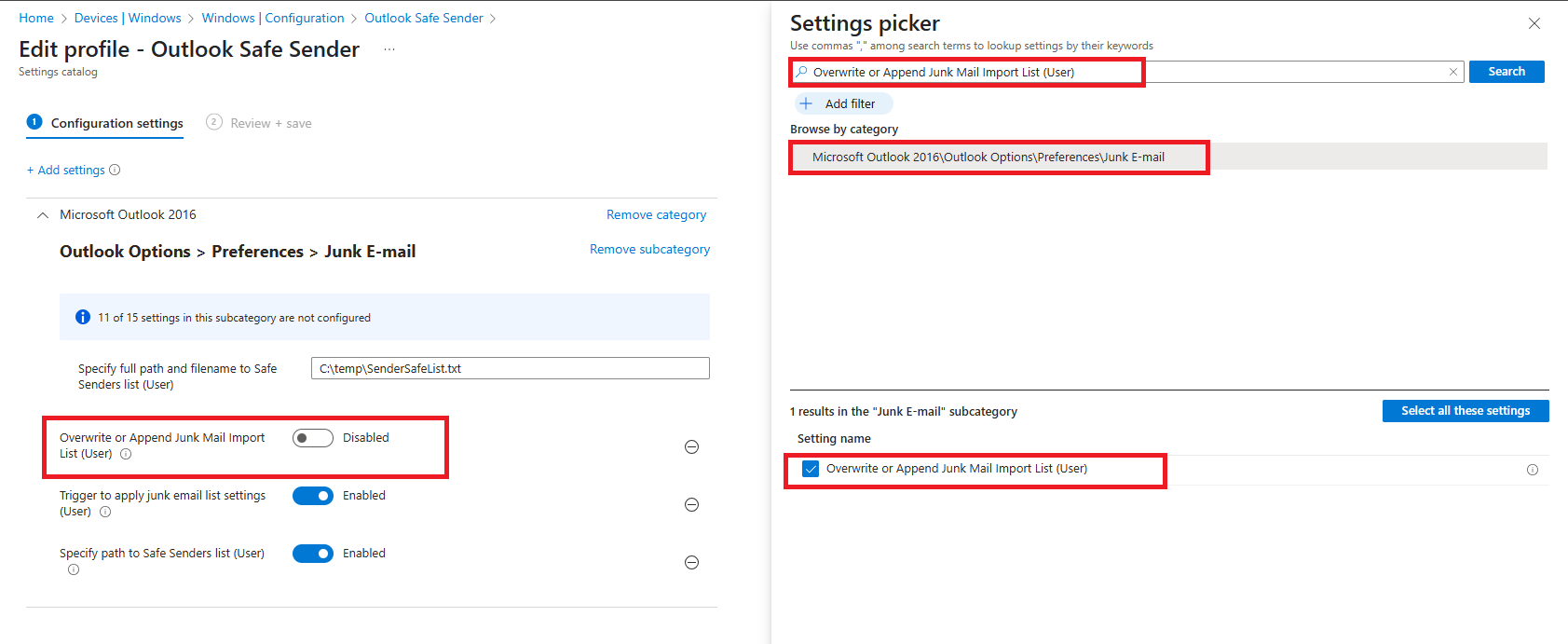 Overwrite-or-Append-Junk-Mail-Import-List