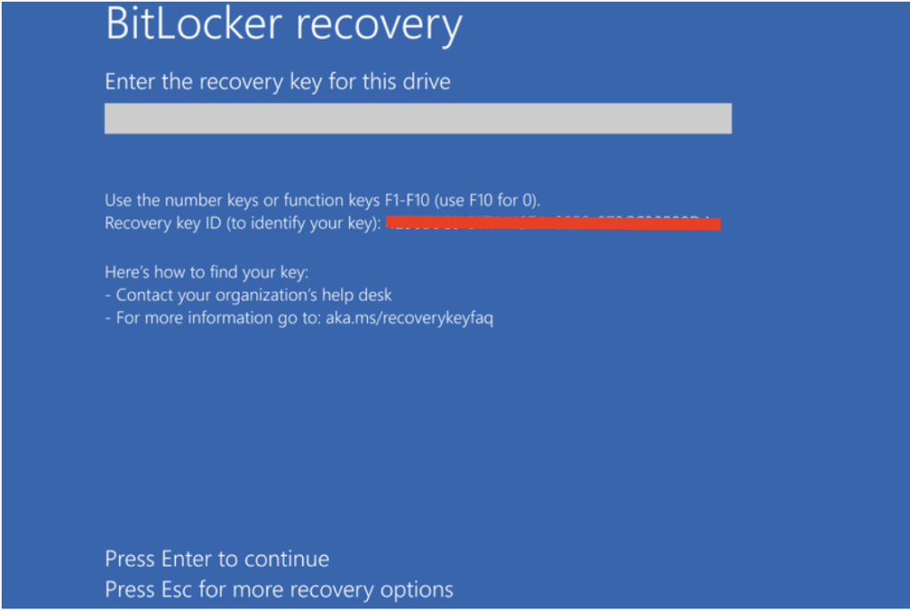 Recovery Key KB5058379