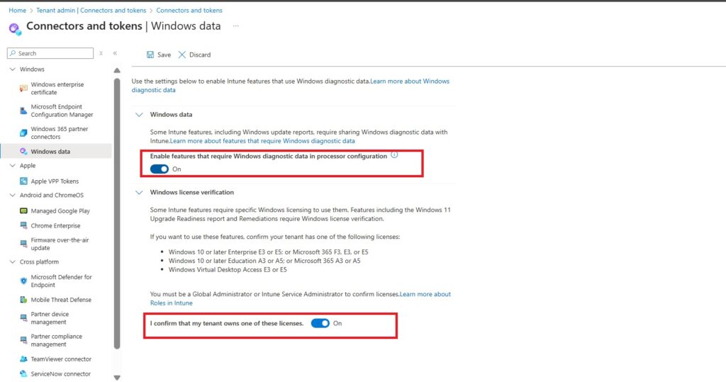 Windows license verification